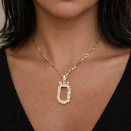 Charm-Zirkonia Buchstabe OE Elif Jewelry