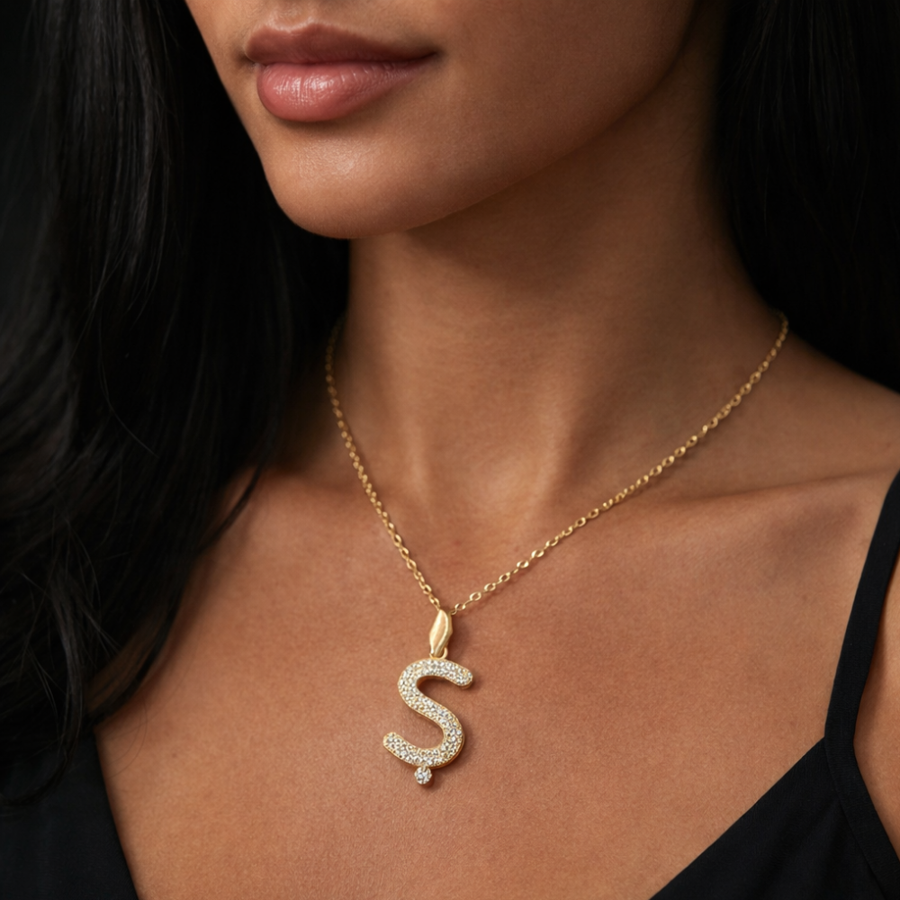 Charm-Zirkonia Buchstabe Ş Elif Jewelry