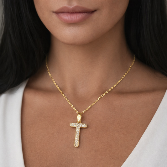 Charm-Zirkonia Buchstabe T Elif Jewelry