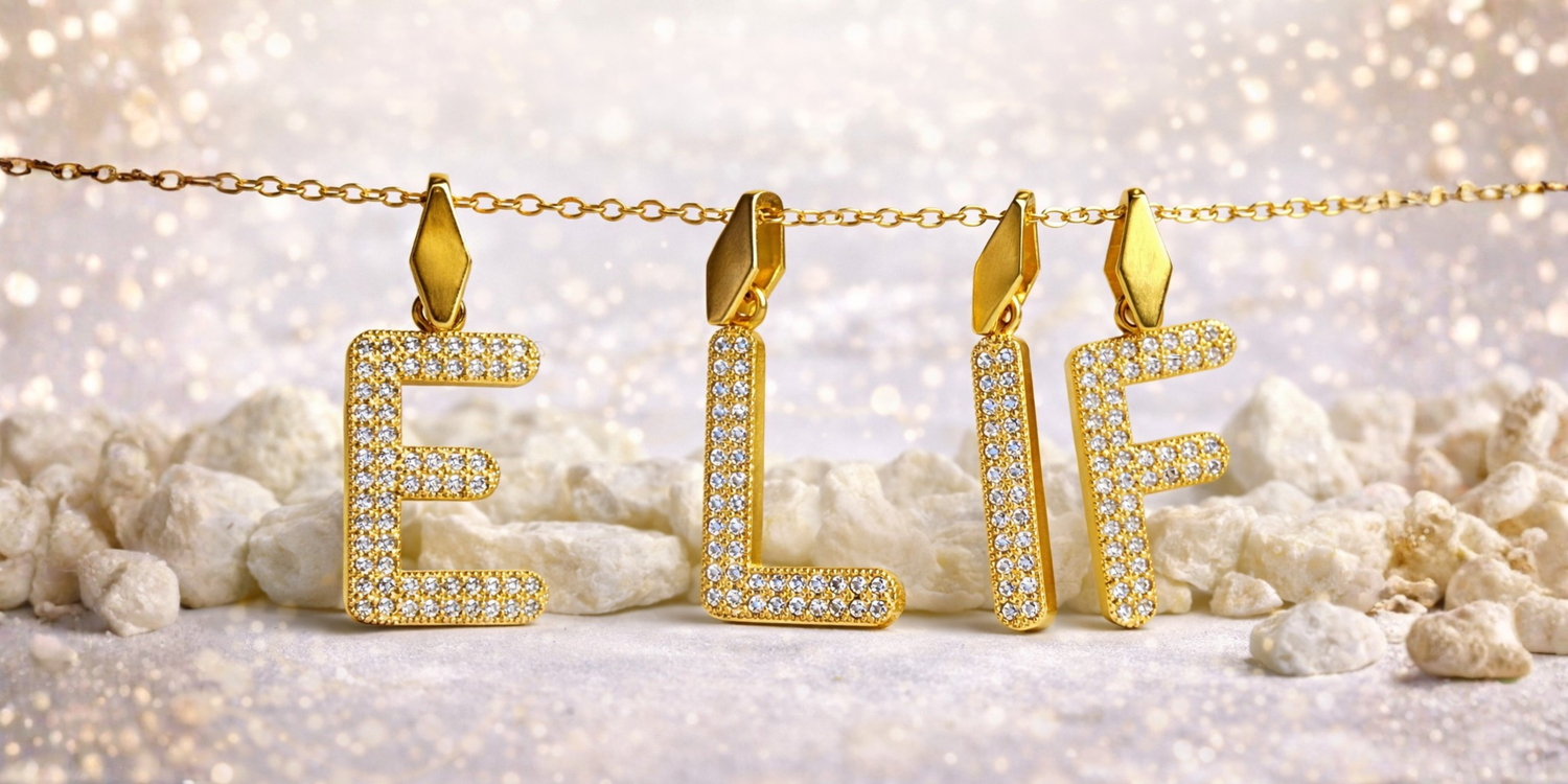 Elif Jewelry Gold Ketten Namensketten Luxuriös Damen