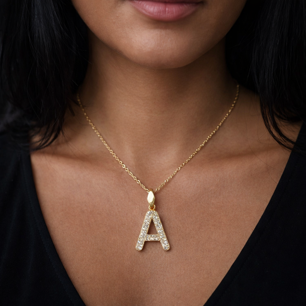 Charm-Zirkonia Buchstabe A Elif Jewelry