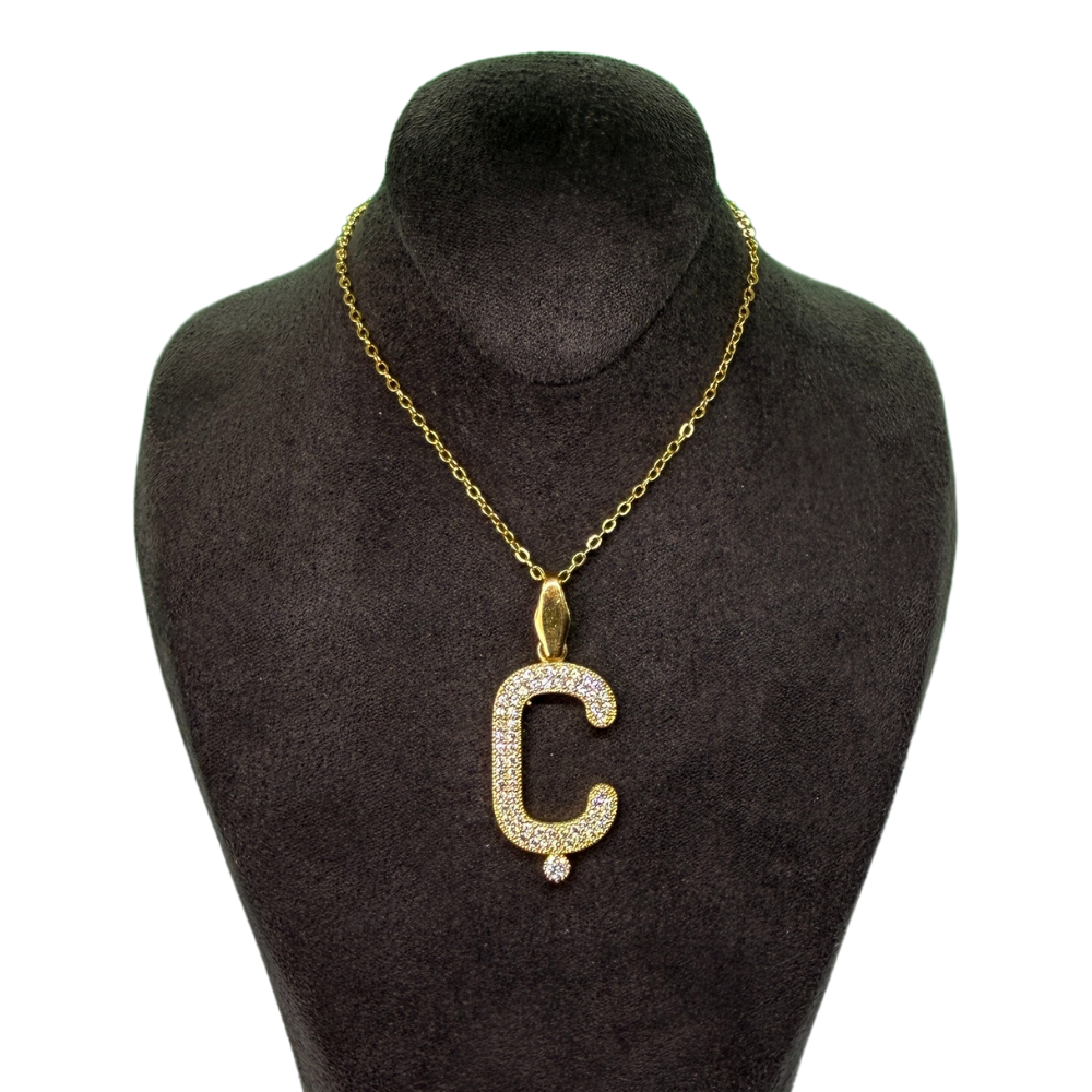 Alphabet-Charm-Zirkonia Buchstabe Ç Elif Jewelry