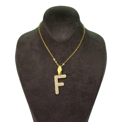 Alphabet-Charm-Zirkonia Buchstabe F Elif Jewelry
