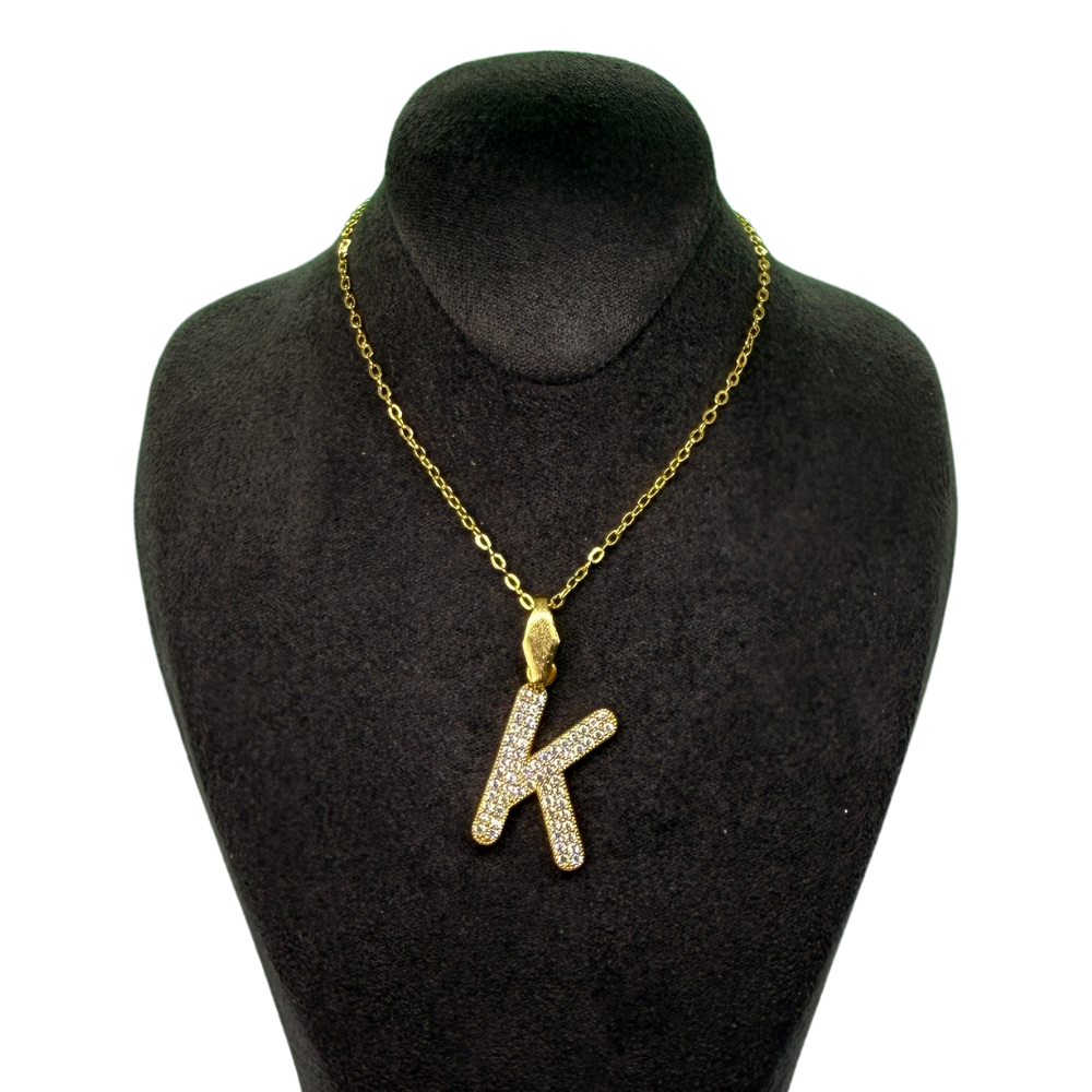 Alphabet-Charm-Zirkonia Buchstabe K Elif Jewelry