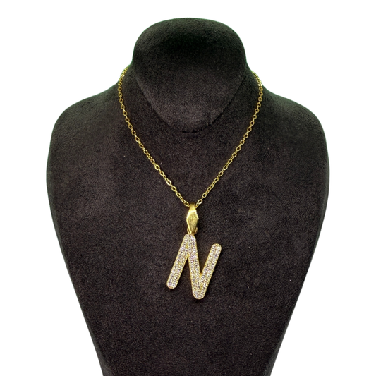 Alphabet-Charm-Zirkonia Buchstabe N Elif Jewelry