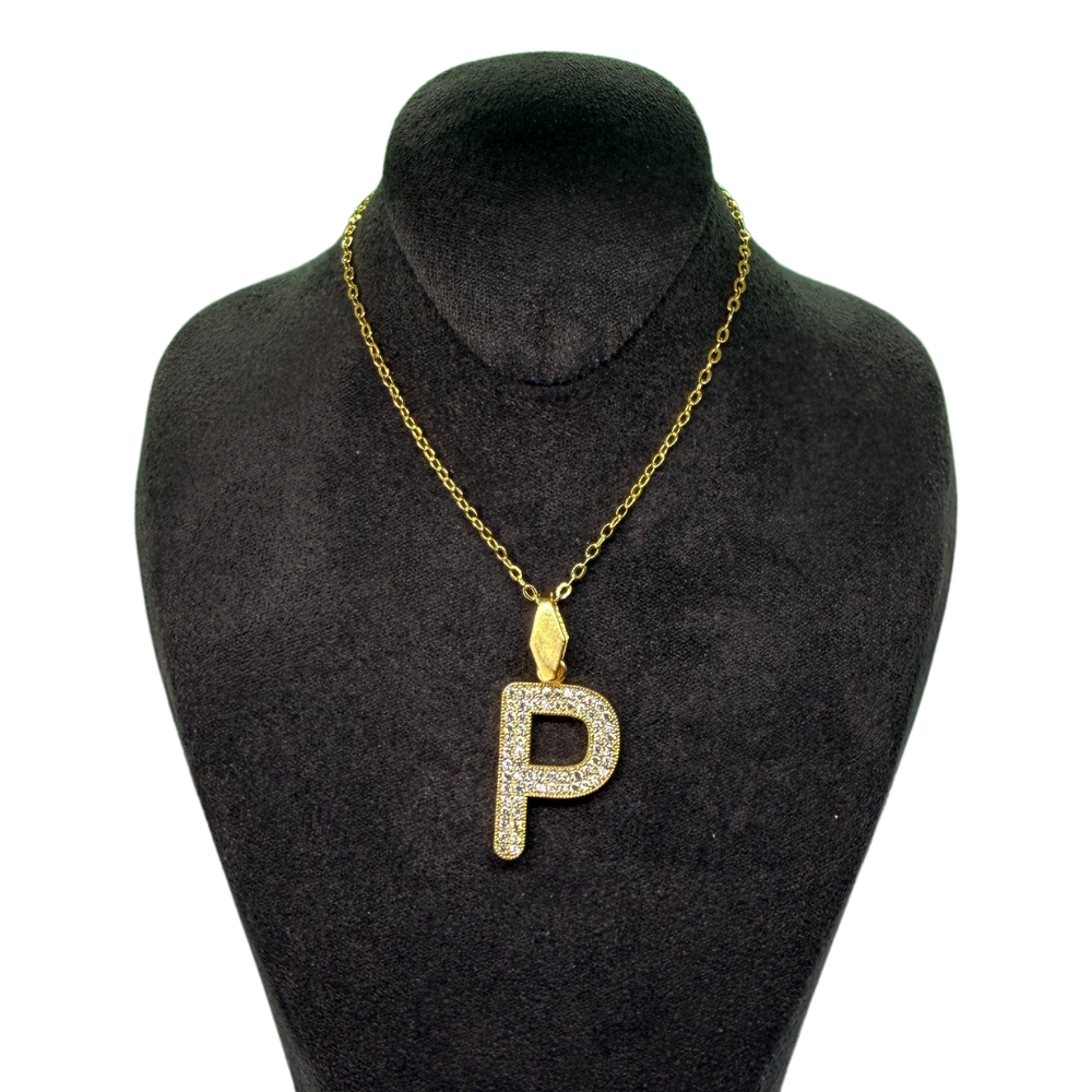Alphabet-Charm-Zirkonia Buchstabe P Elif Jewelry