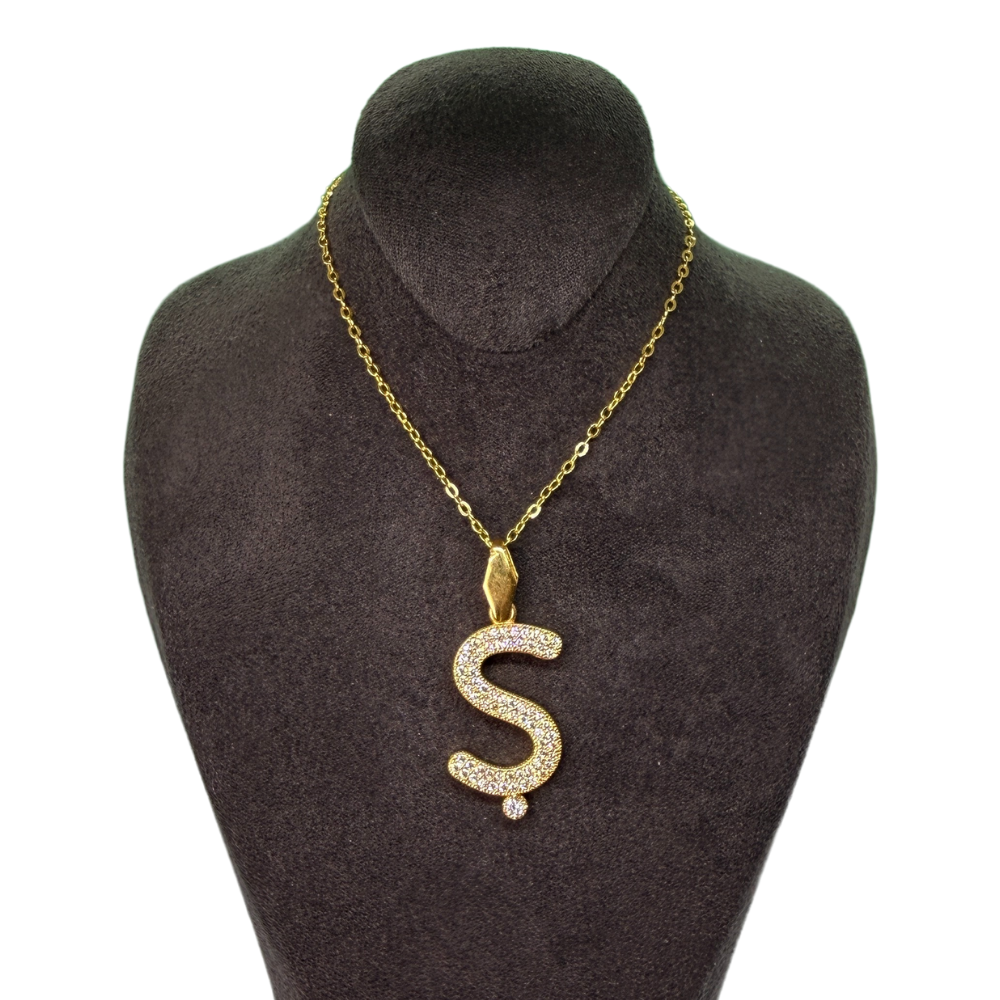Alphabet-Charm-Zirkonia Buchstabe Ş Elif Jewelry