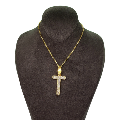 Alphabet-Charm-Zirkonia Buchstabe T Elif Jewelry