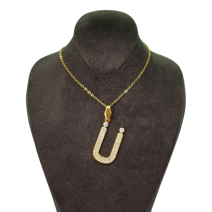 Alphabet-Charm-Zirkonia Buchstabe Ü Elif Jewelry