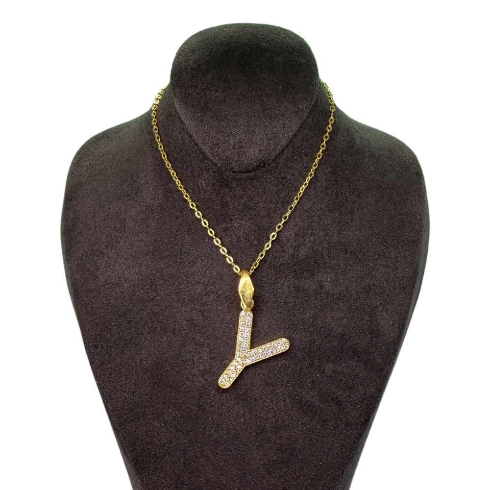 Alphabet-Charm-Zirkonia Buchstabe Y Elif Jewelry