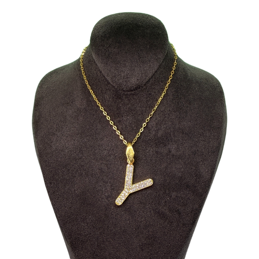 Alphabet-Charm-Zirkonia Buchstabe Y Elif Jewelry