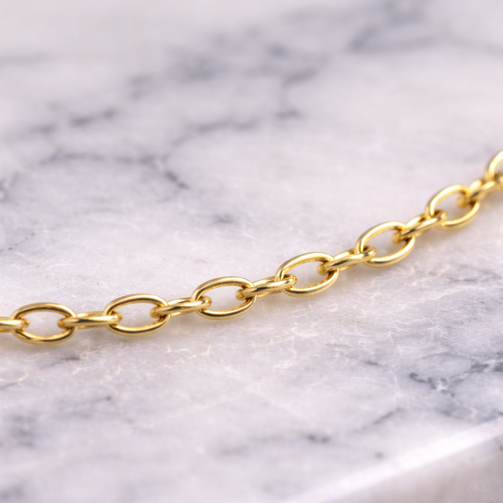 Ankerkette Detail auf Marmorstein Elif Jewelry