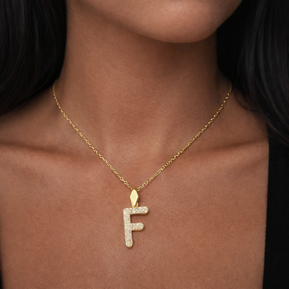 Charm-Zirkonia Buchstabe F Elif Jewelry
