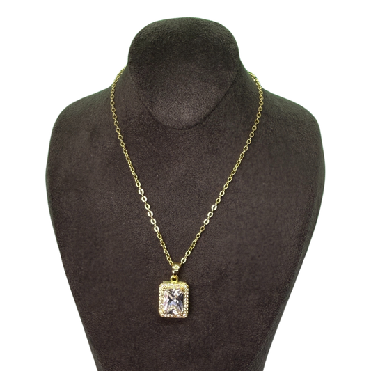 Halskette mit funkelndem Zirkonia Farbe Gold Elif Jewelry
