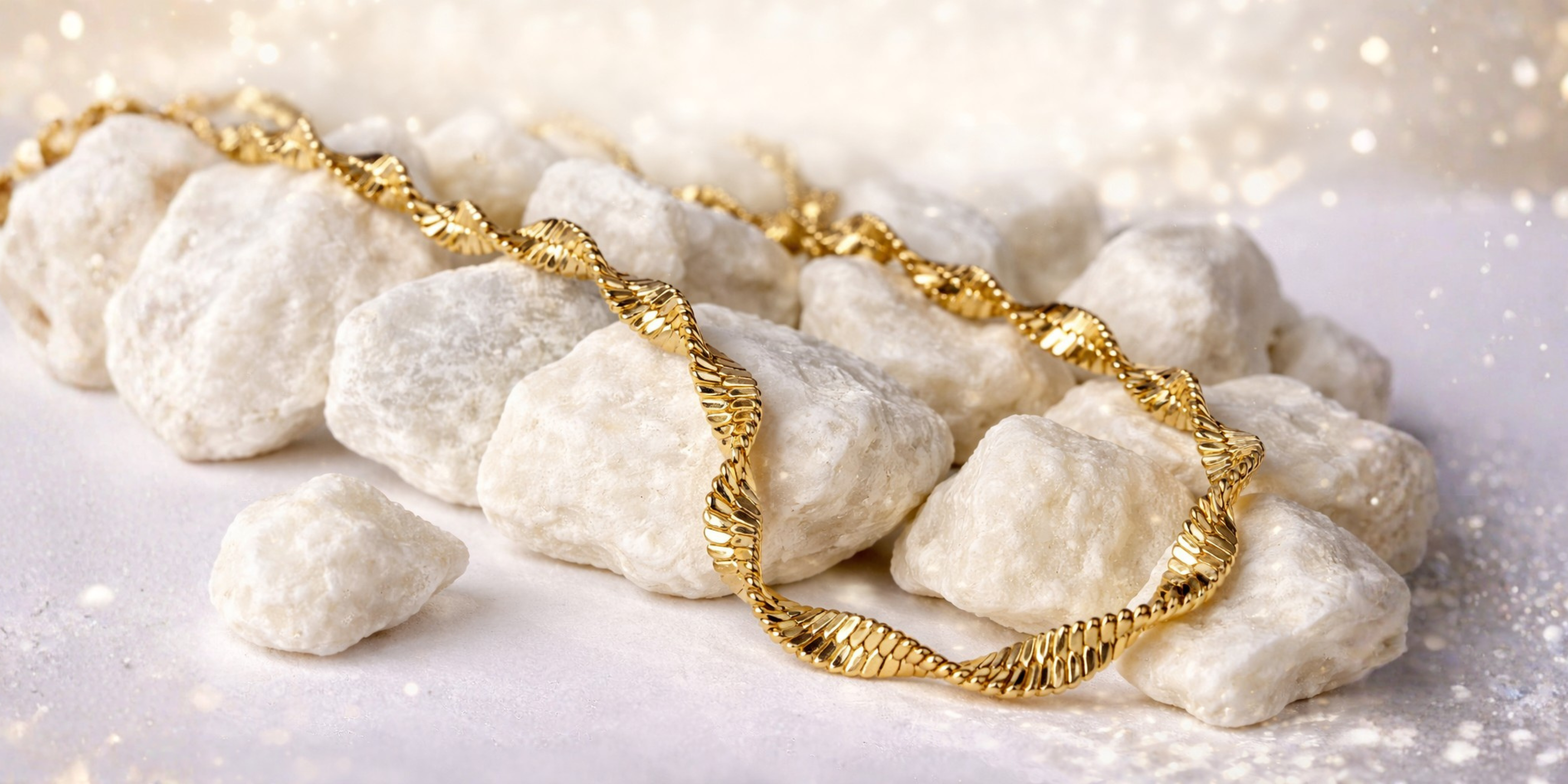 Spiralenfoermige Goldkette Damen Elif Jewelry